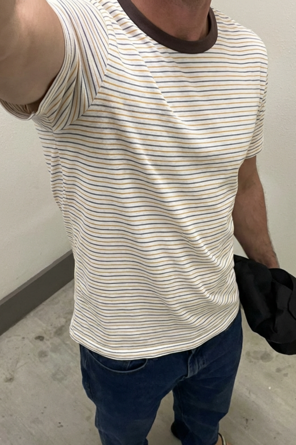 Burnt Toast Stripe tee