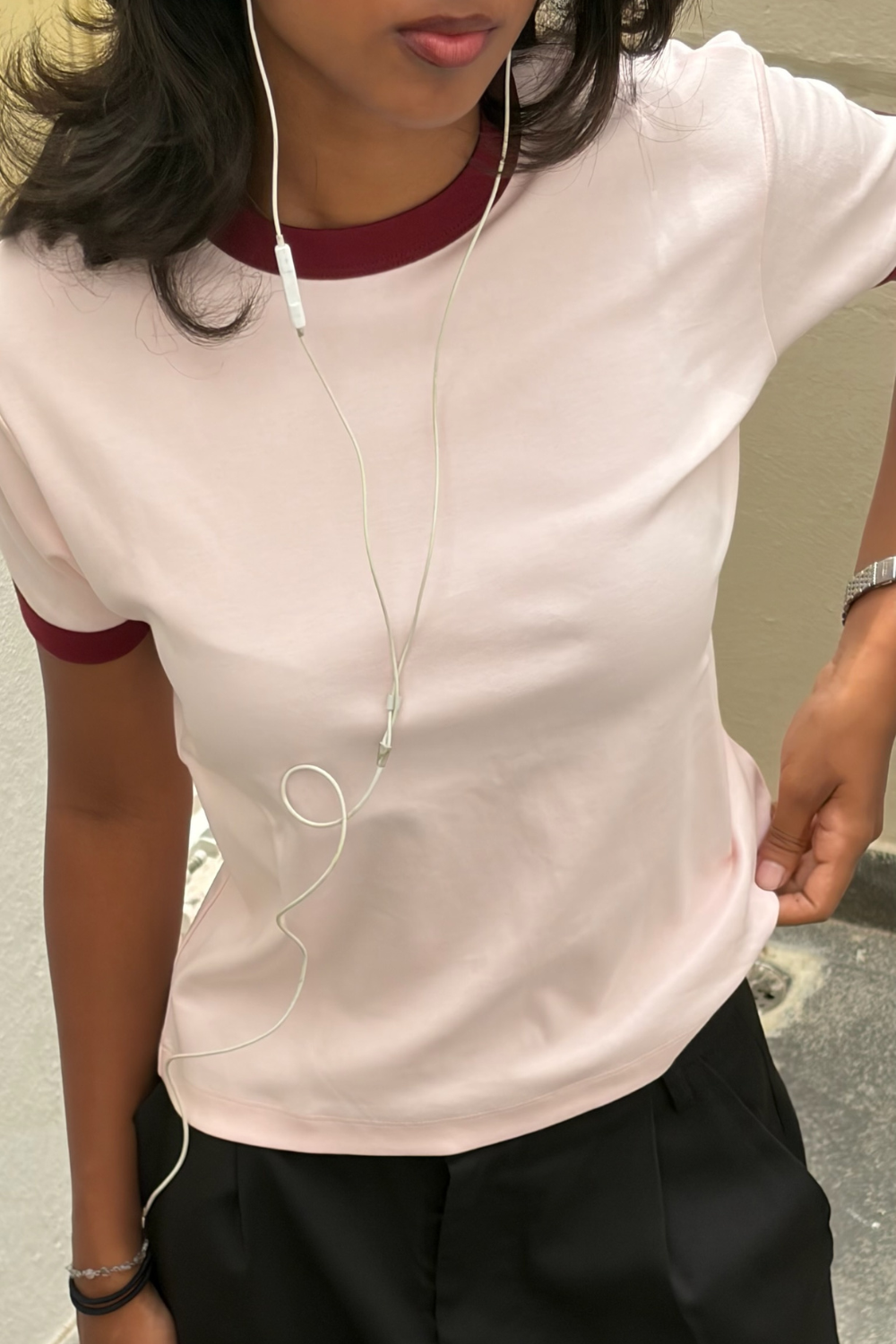Gelato Shop Ringer Tee - Strawberry
