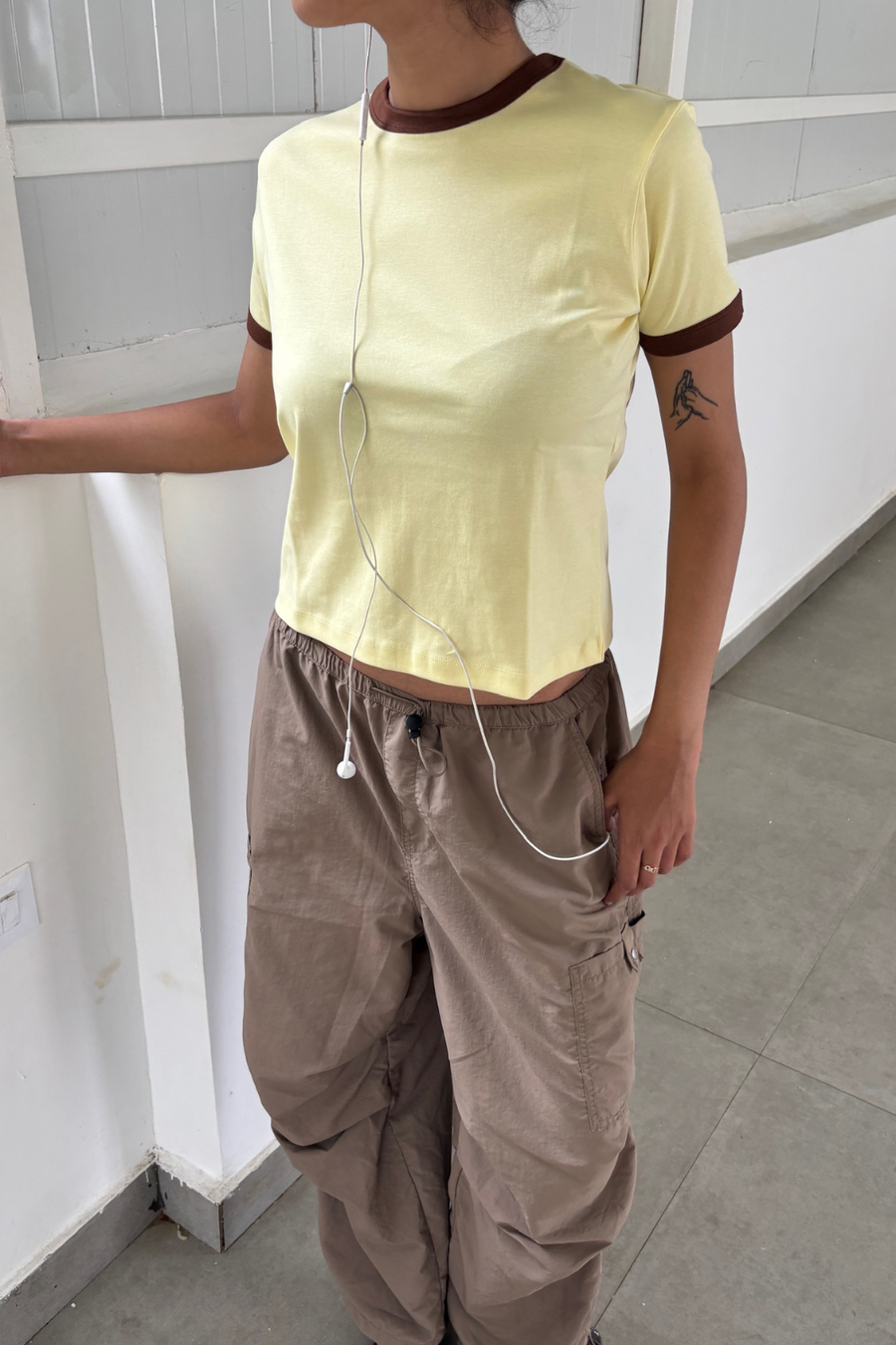 Gelato Shop Ringer Tee - Lemon alternate view