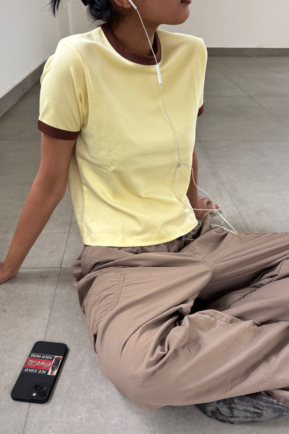 Gelato Shop Ringer Tee - Lemon