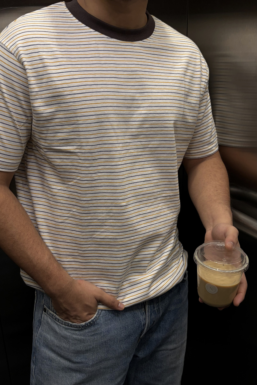 Burnt Toast Stripe tee