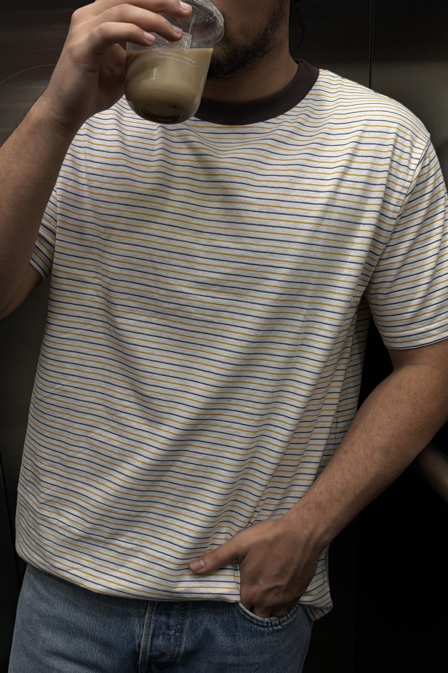 Burnt Toast Stripe tee alternate view