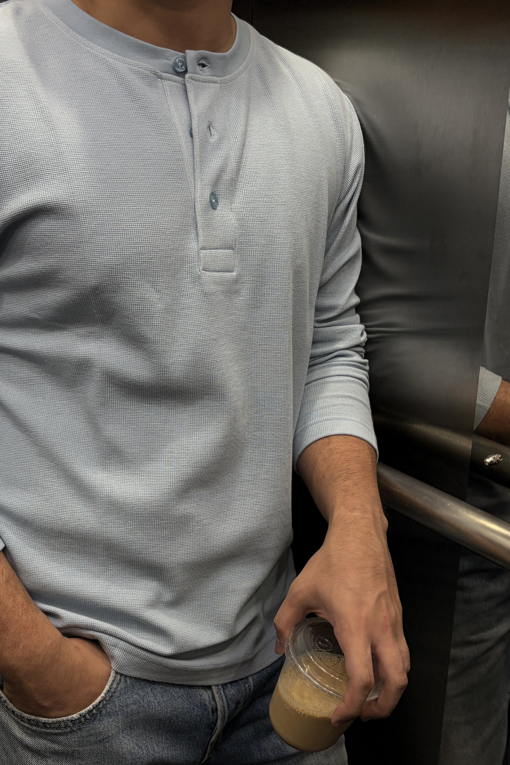 Daybreak Henley - Sky Blue