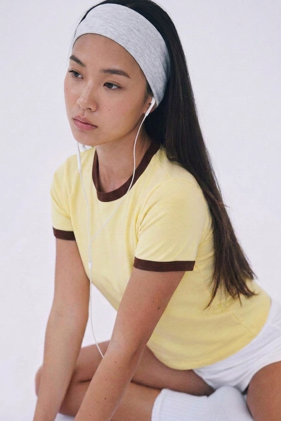 Gelato Shop Ringer Tee - Lemon