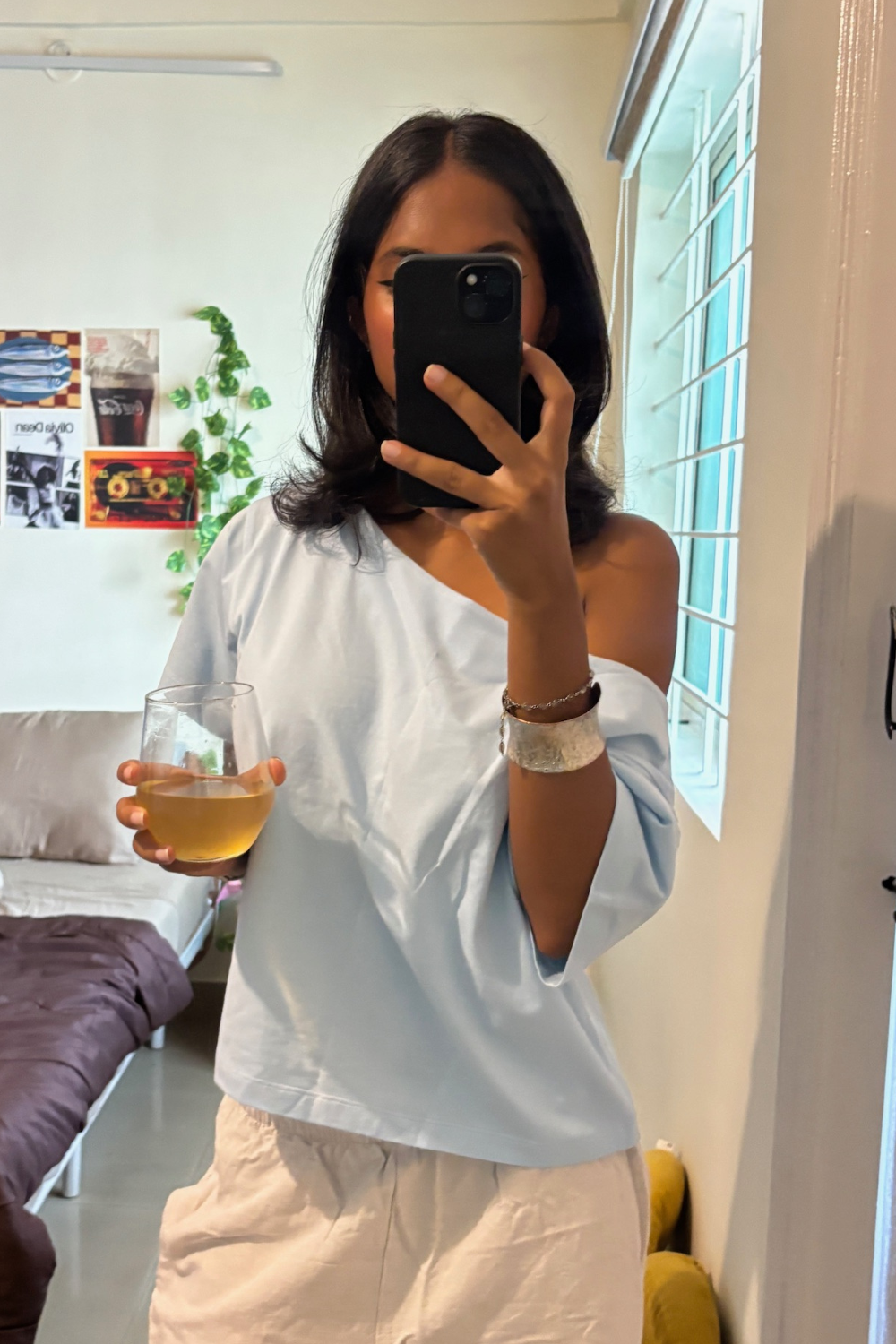 Late Checkout Off Shoulder Blue