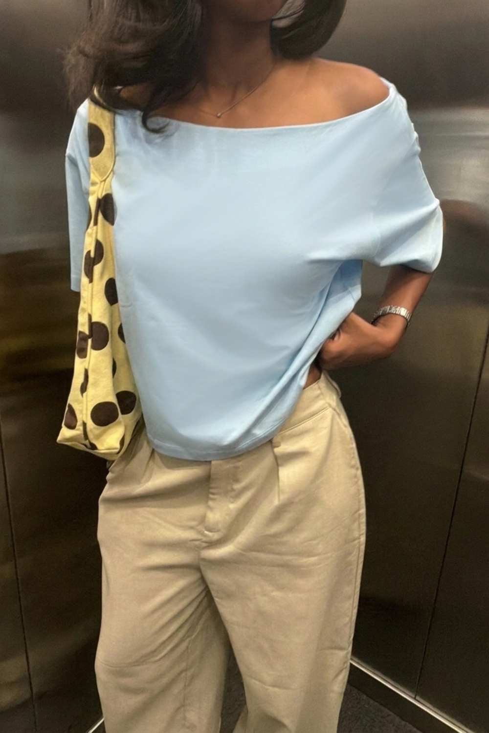 Late Checkout Off Shoulder Blue