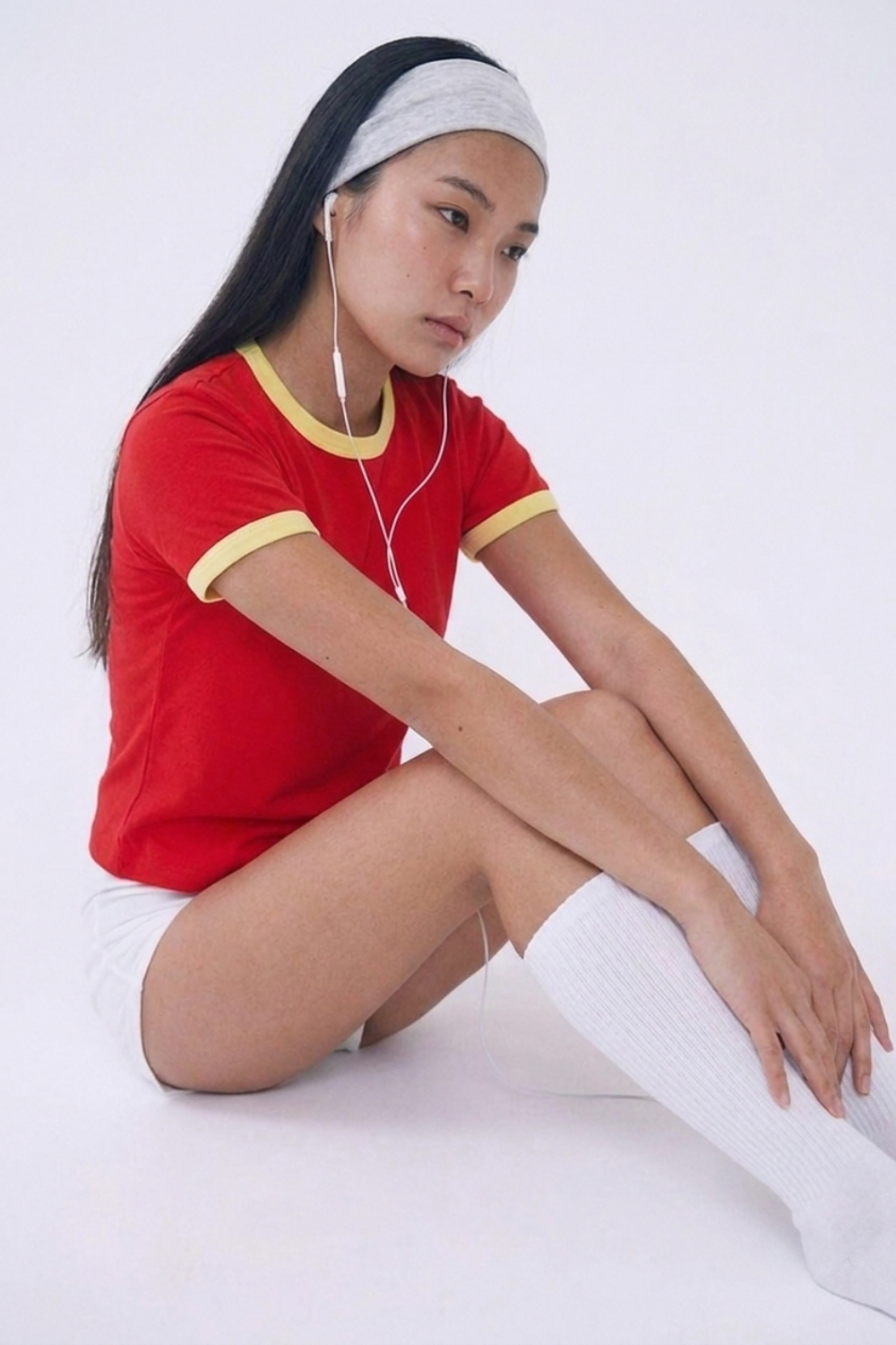 Gelato Shop Ringer Tee - Cherry