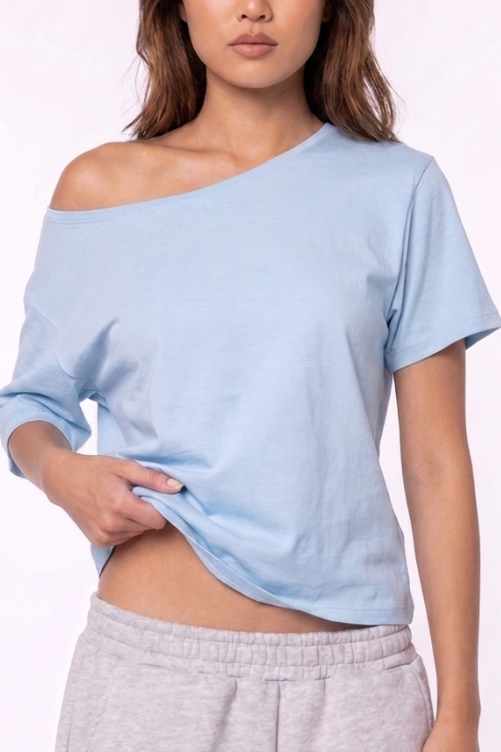 Late Checkout Off Shoulder Blue