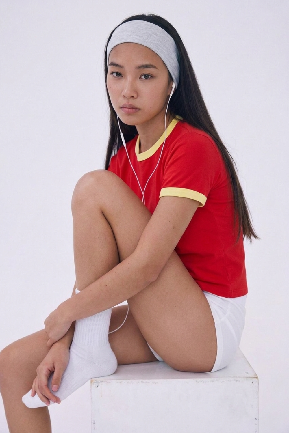 Gelato Shop Ringer Tee - Cherry