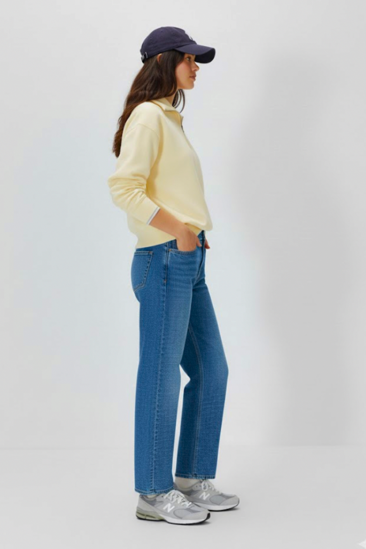 Butter Cream Quarter Zipper