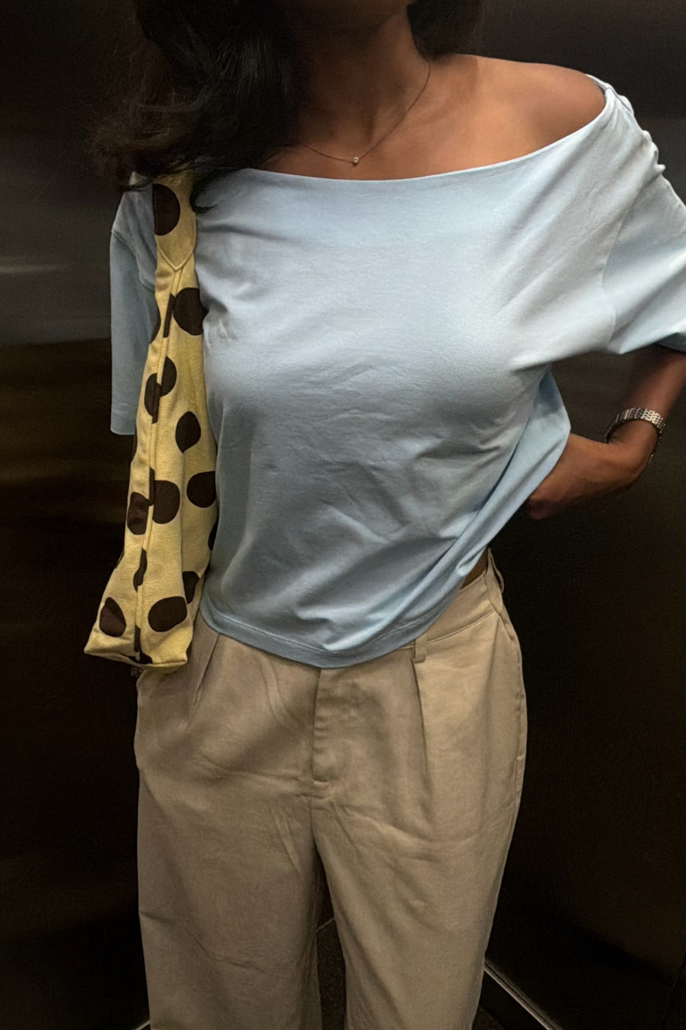 Late Checkout Off Shoulder Blue