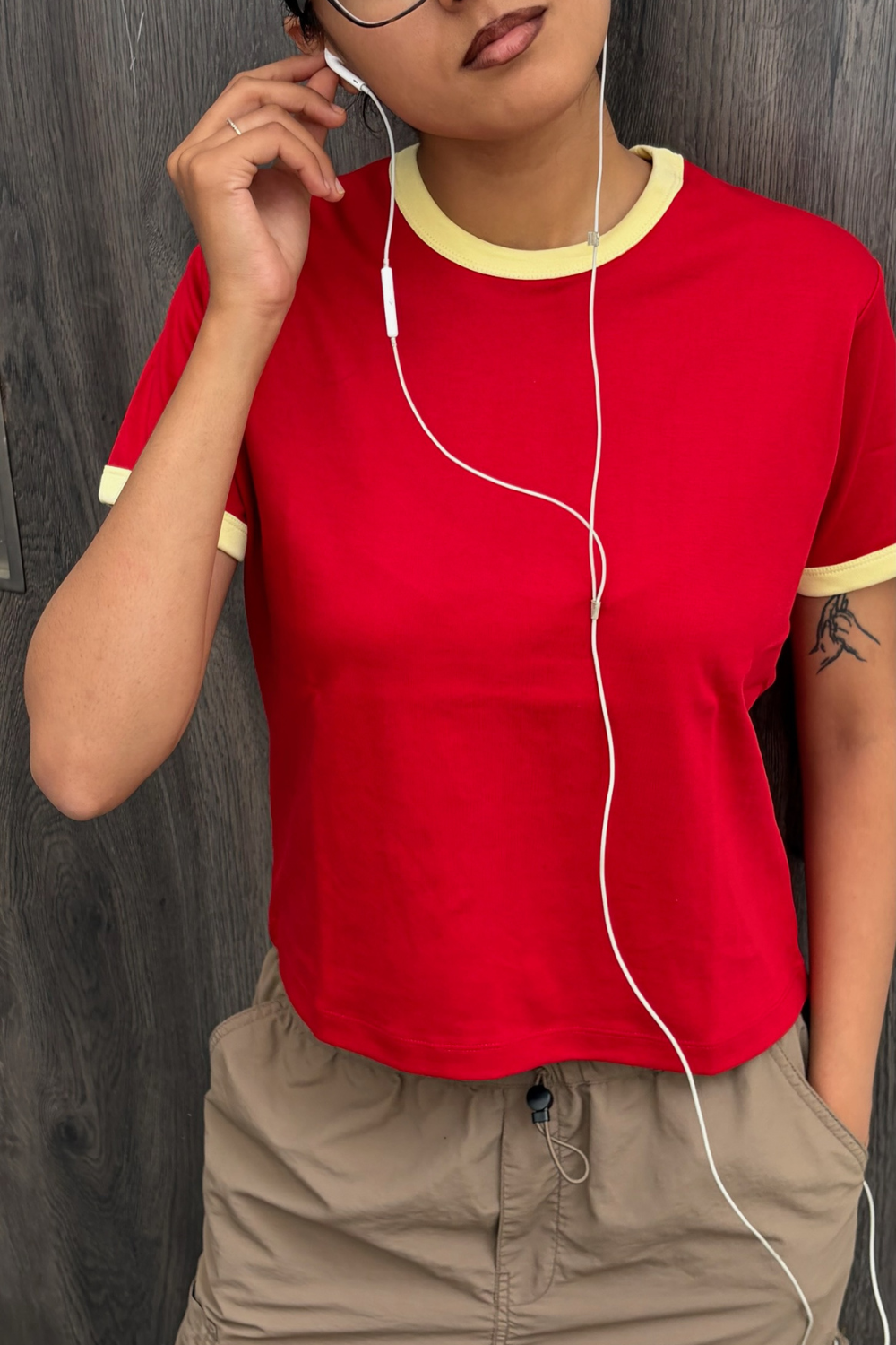 Gelato Shop Ringer Tee - Cherry