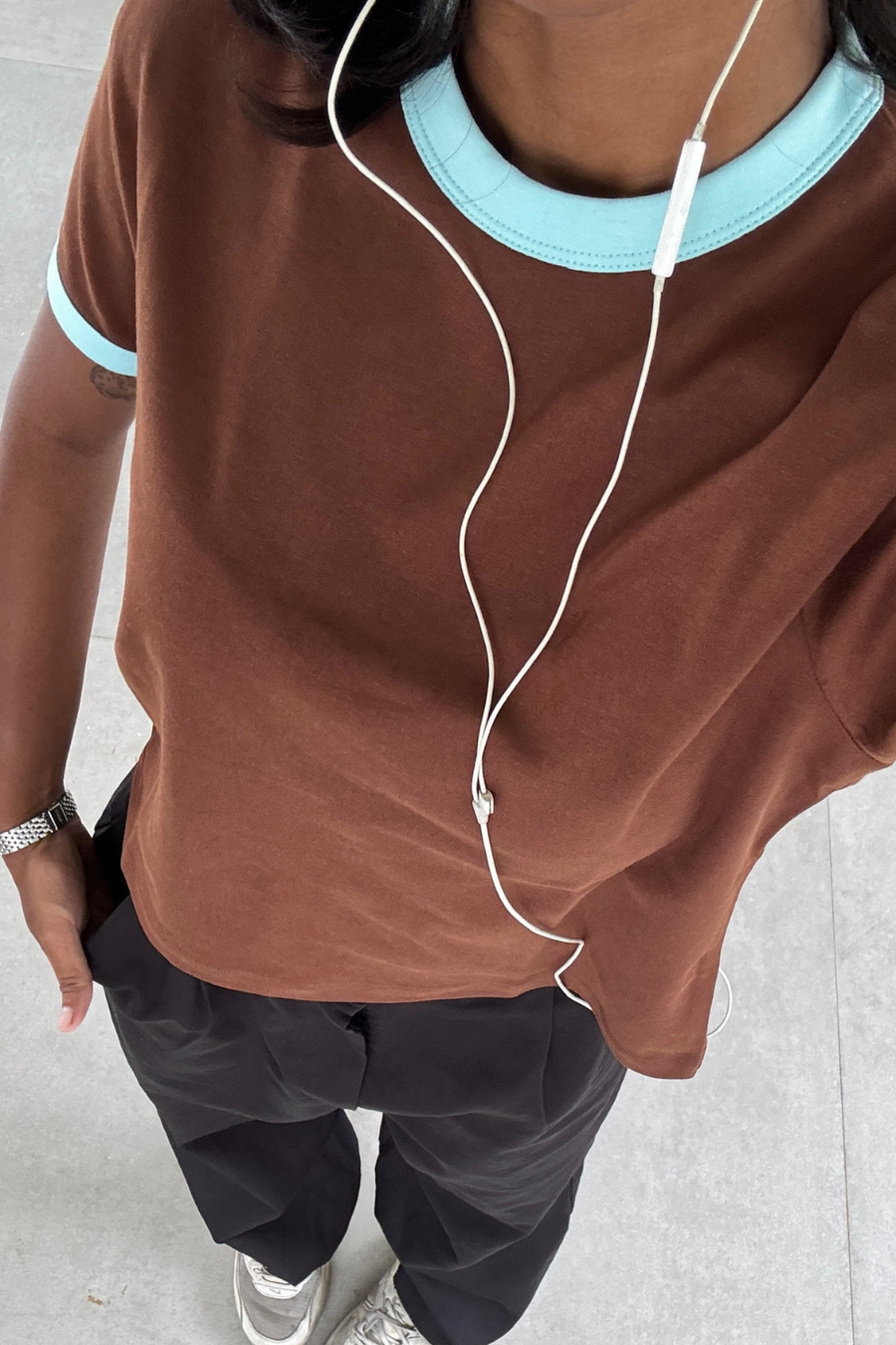 Gelato Shop Ringer Tee - Chocolate