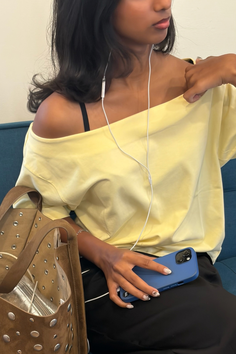 Late Checkout Off Shoulder Butter Yellow