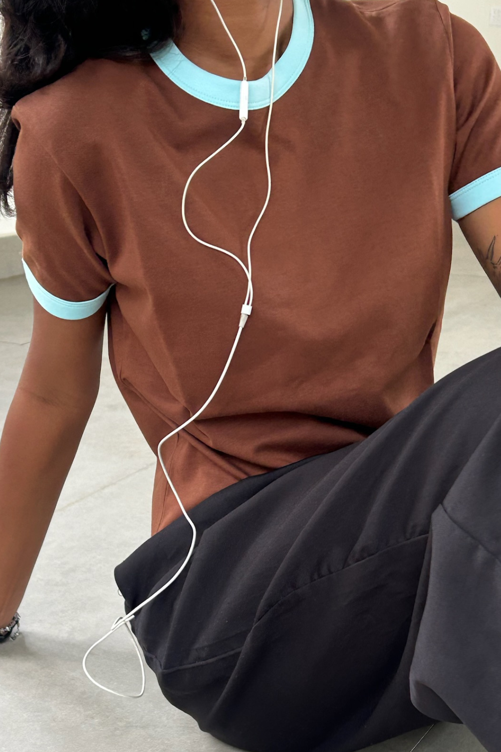 Gelato Shop Ringer Tee - Chocolate
