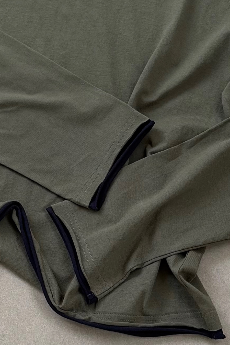 The layered full sleeve - Olive & Navy alternate view