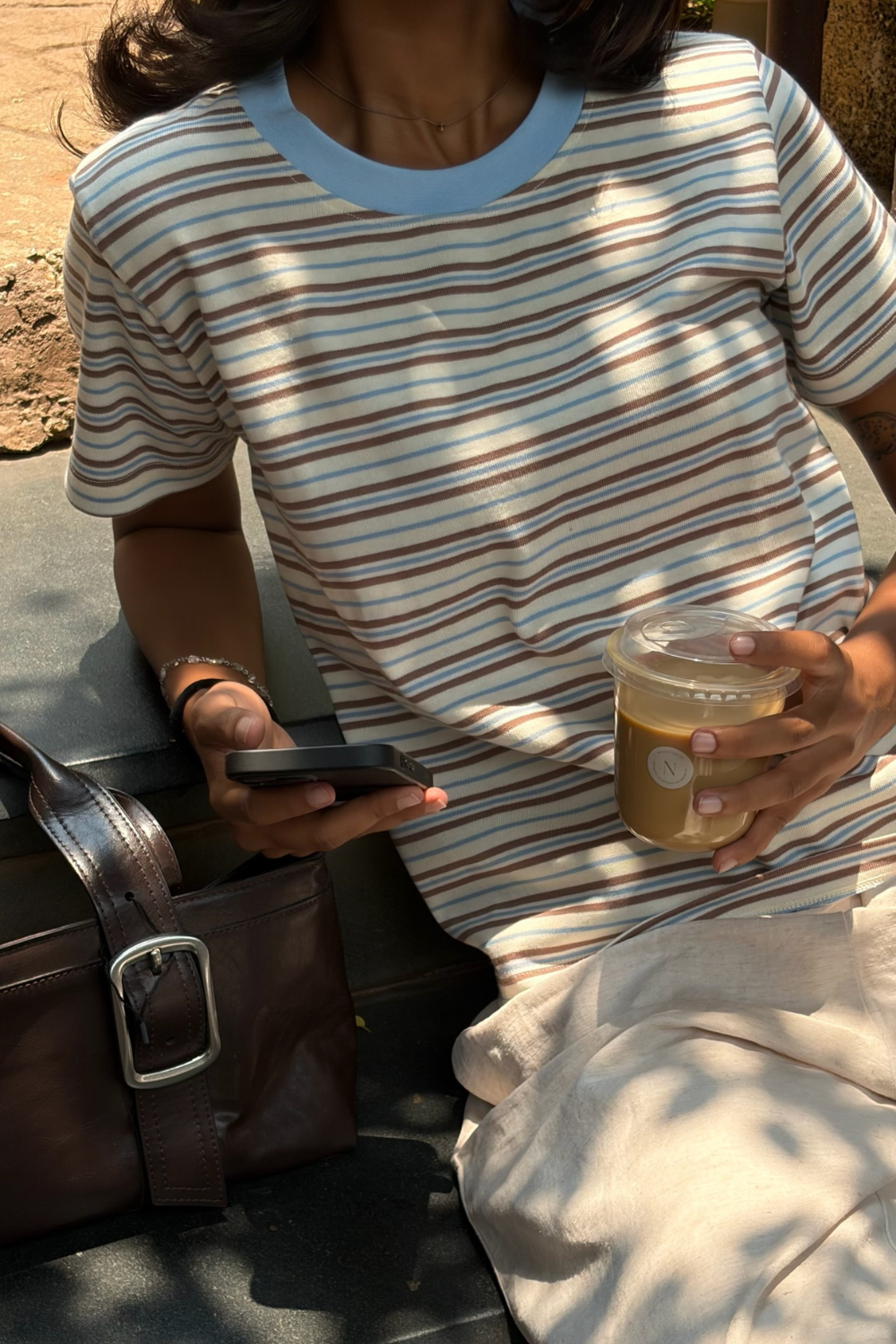 Cream Soda Stripe Tee