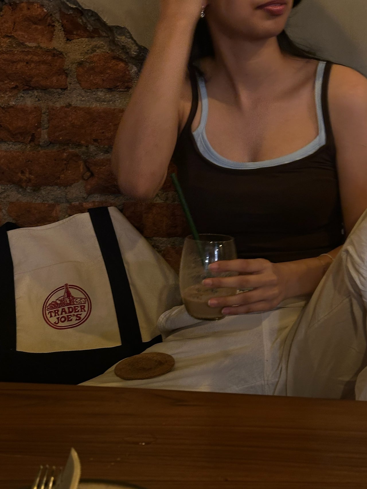 Double Scoop Tank - Brown and Blue