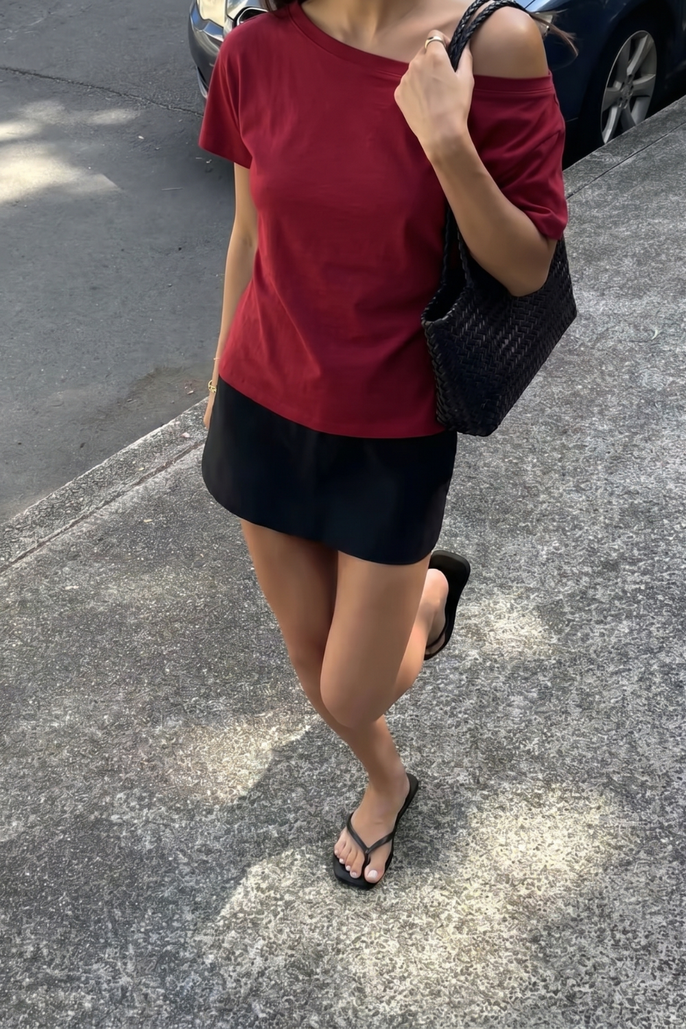 Off the Record -  Red Off Shoulder