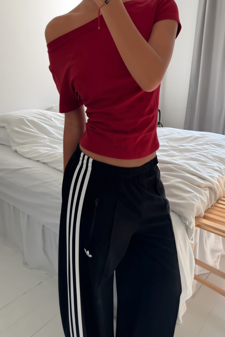Off the Record -  Red Off Shoulder