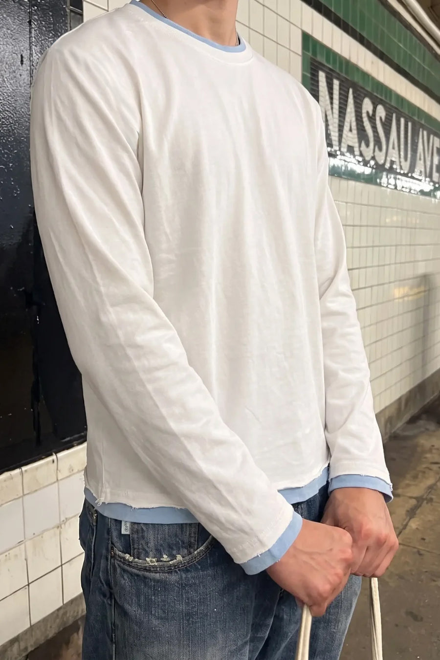 The layered full sleeve - White & Blue alternate view