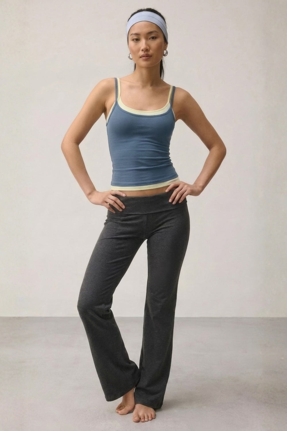 Double Scoop Tank - Steel Blue