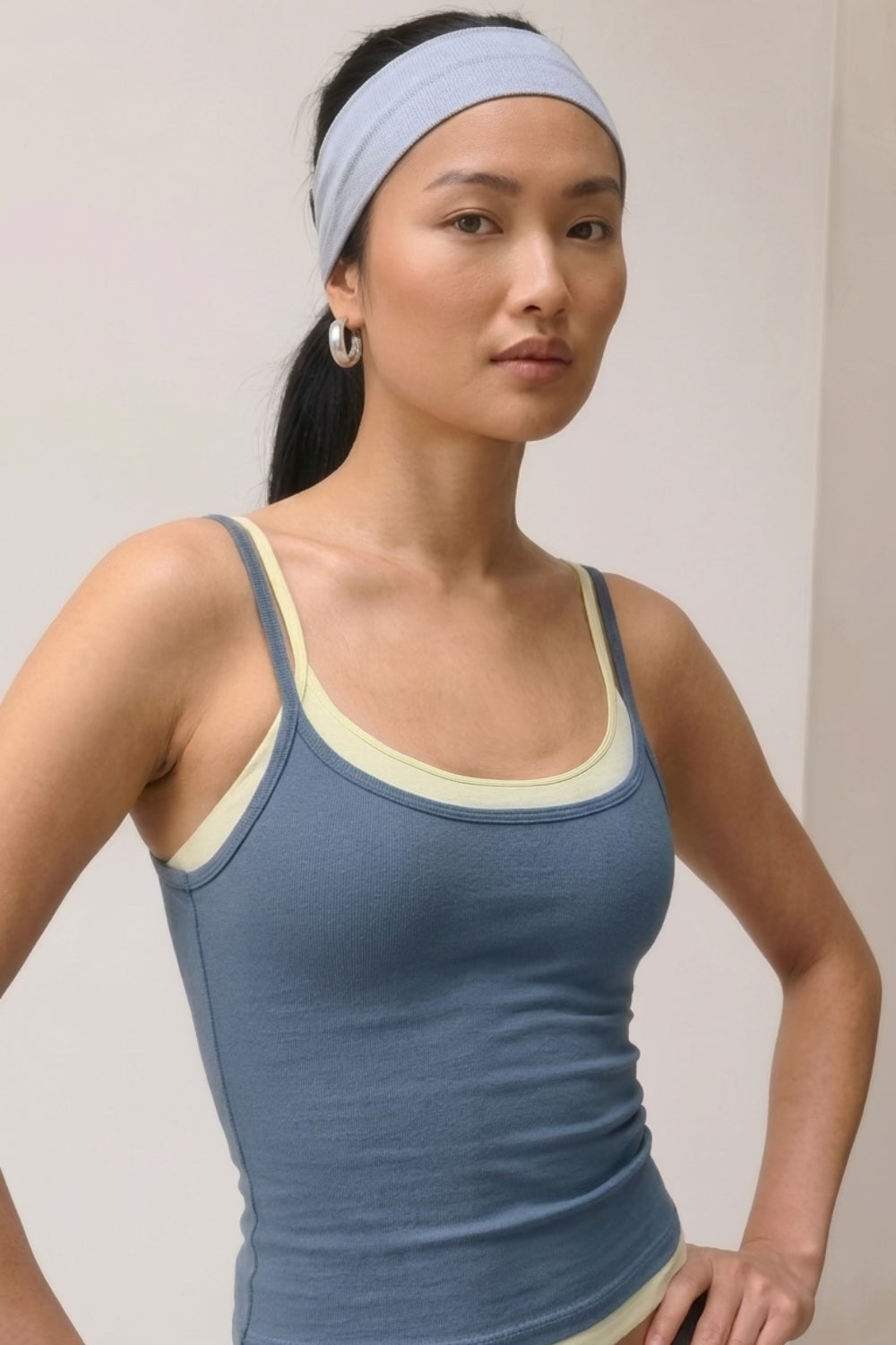Double Scoop Tank - Steel Blue
