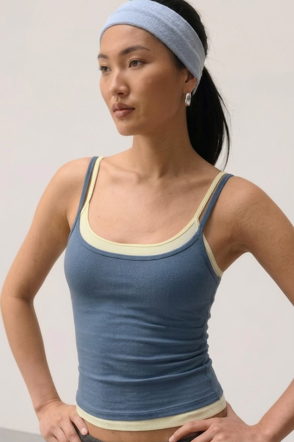 Double Scoop Tank - Steel Blue