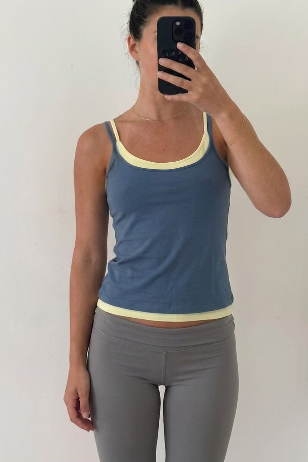 Double Scoop Tank - Steel Blue