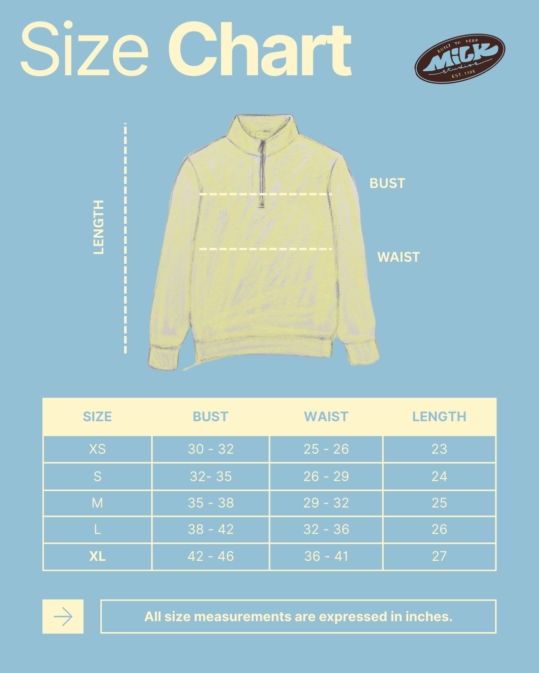 Snow Cone Quarter Zipper - Sky Blue