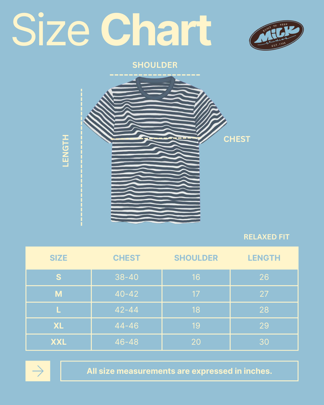 Sun and Surf Tee - Blue Rib