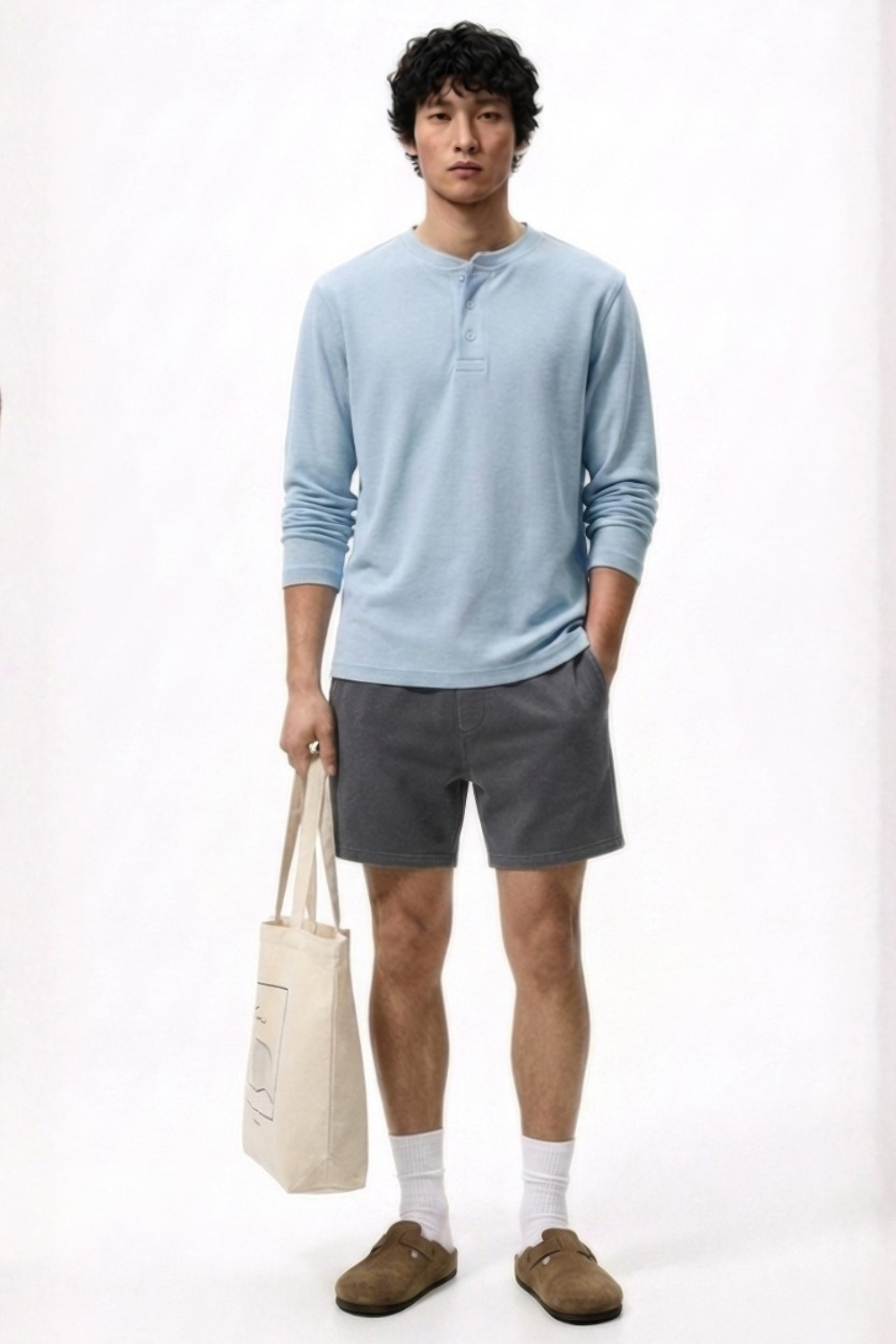 Daybreak Henley - Sky Blue
