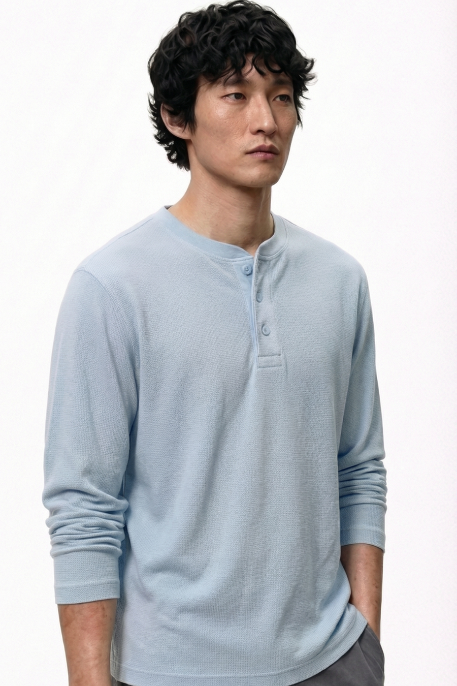 Daybreak Henley - Sky Blue