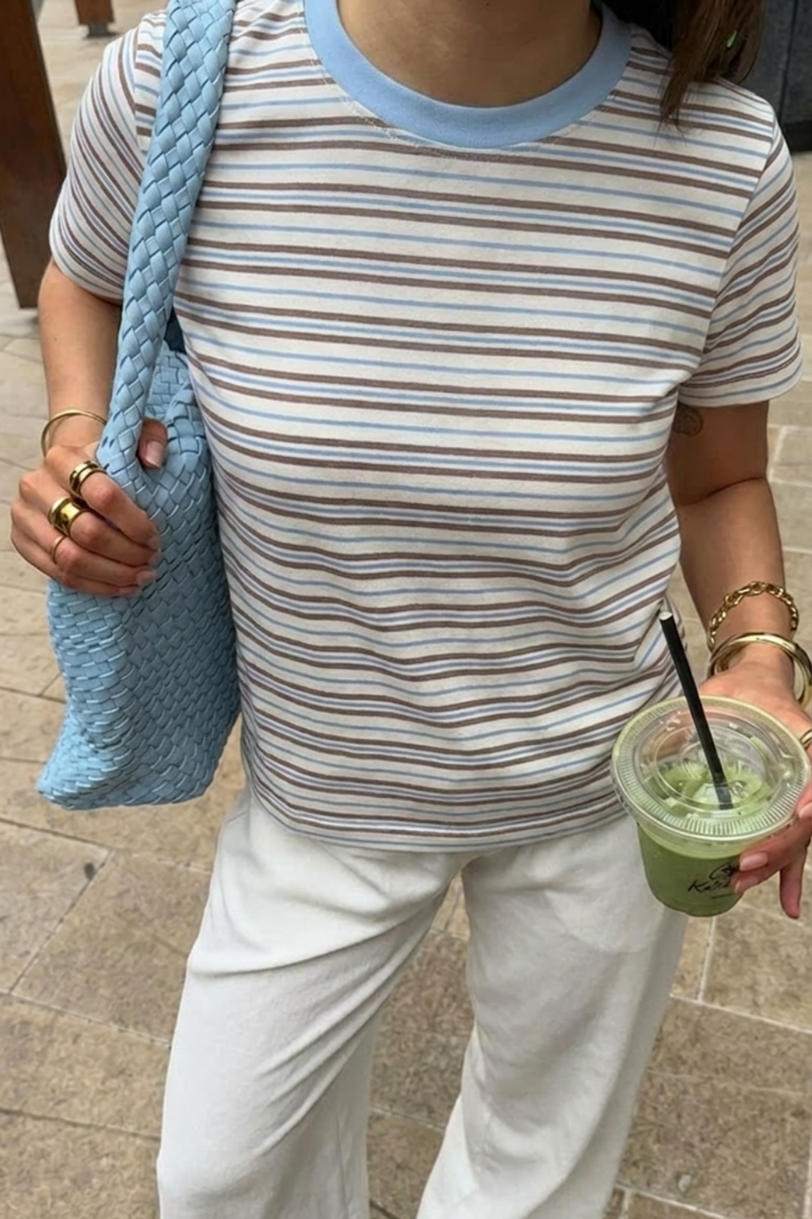 Cream Soda Stripe Tee