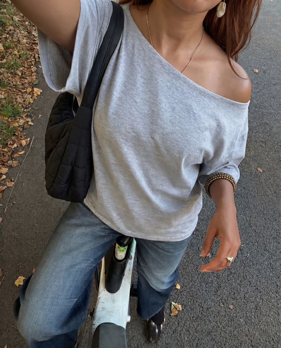 Late Checkout Off Shoulder Grey alternate view