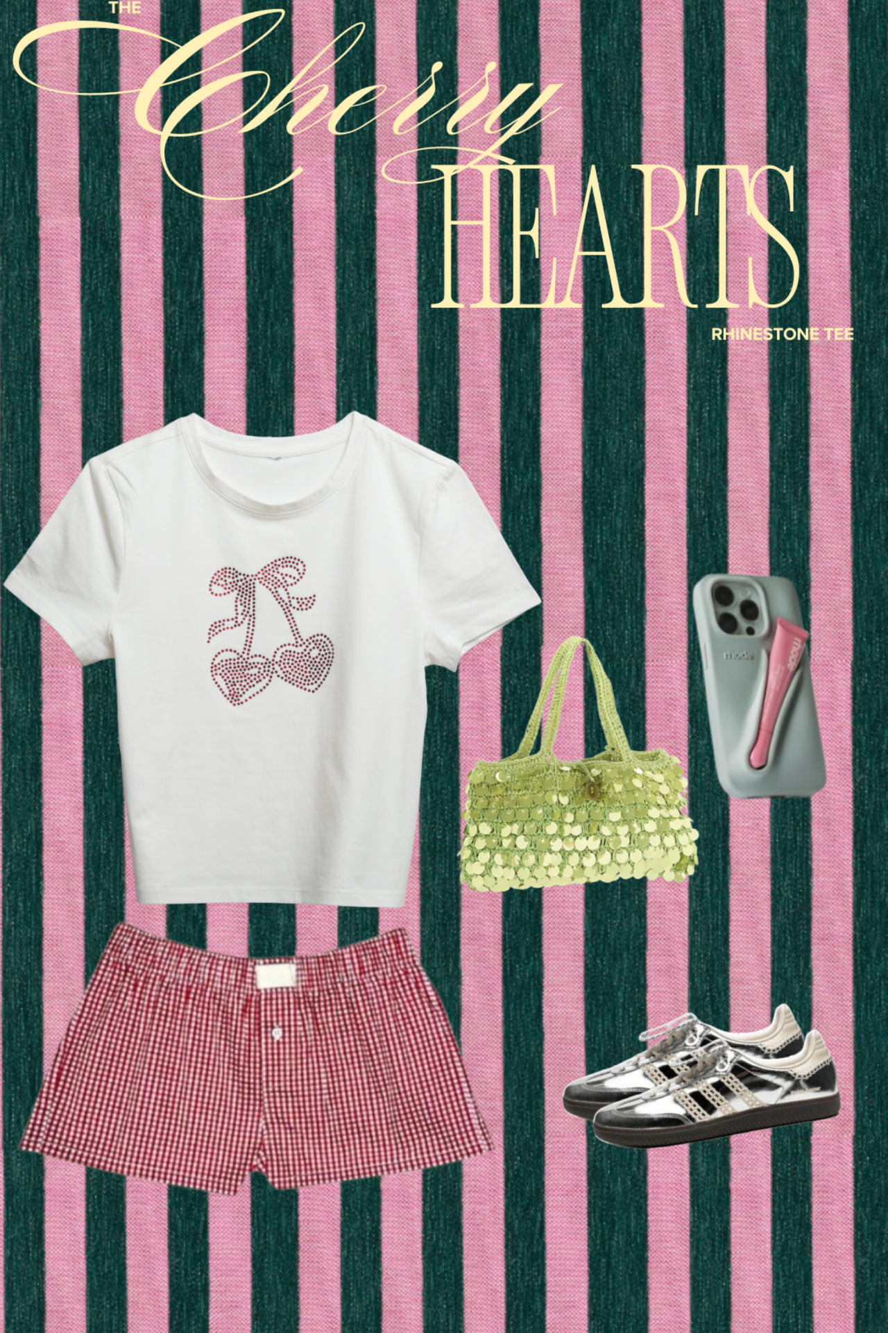Cherry Hearts Baby Tee